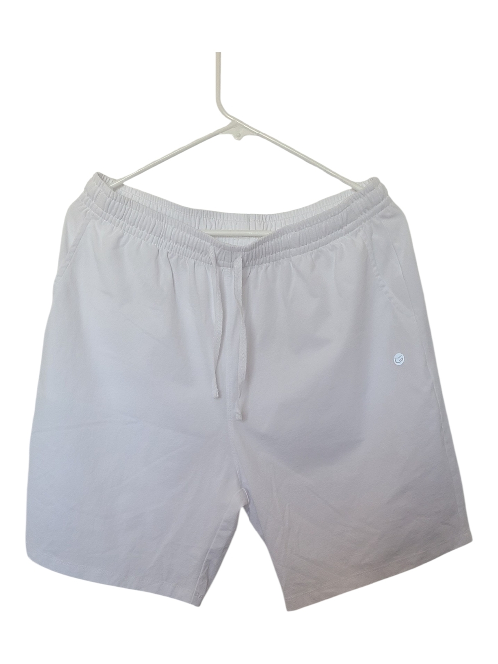 White Athletic Drawstring Shorts